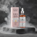 Ser Facial 5-în-1 cu Vitamina C & Acid Hialuronic – Fermitate, Hidratare & Pori Minimizați | 30ml