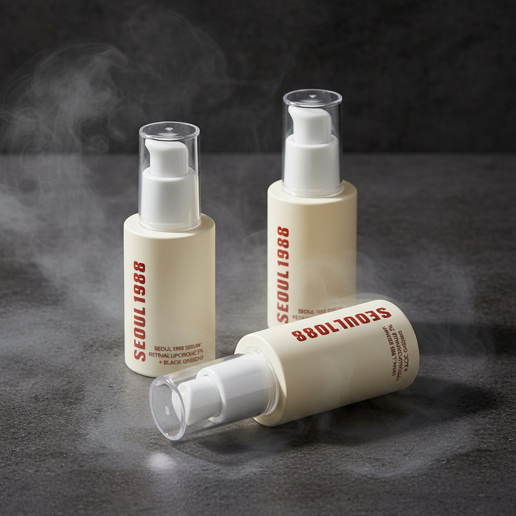 Korean 1988 Retinal Liposom Ser Anti-Îmbătrânire – Ginseng Negru, Niacinamidă, Vitamina C & 3 Peptide