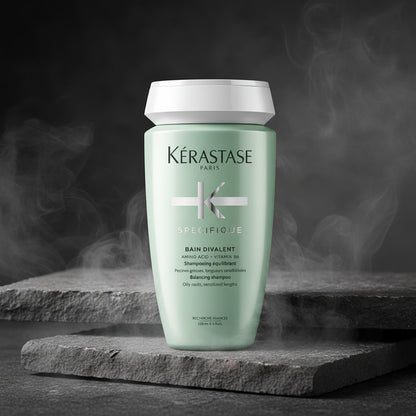 Kérastase Spécifique Bain Divalent Șampon Mini 80ml – Scalp Gras & Lungimi Uscate | Echilibru | Travel Size | Made in France | CPNP