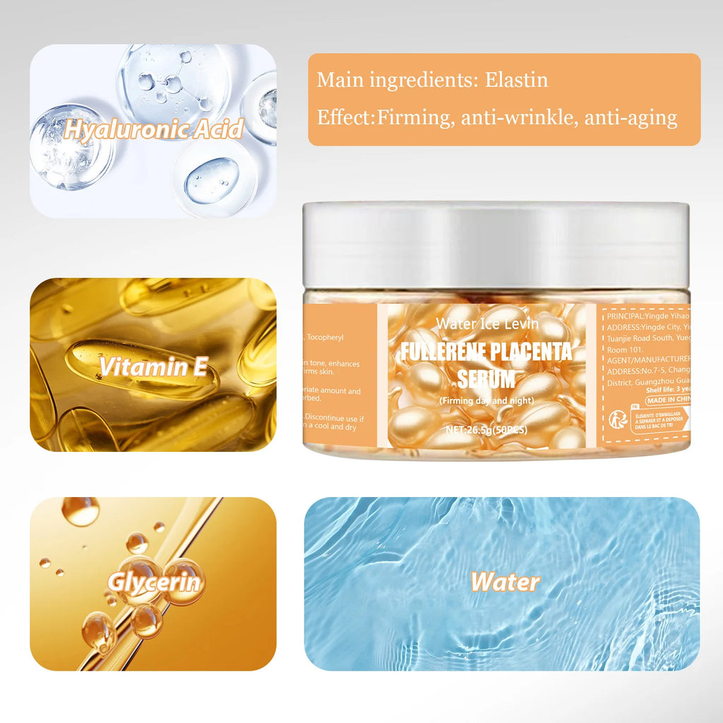 50 capsule cu colagen pentru îngrijirea feței, ser pentru pete și acnee, antirid, fermitate, albire, esență cu acid hialuronic pentru îngrijirea pielii, stil nou
