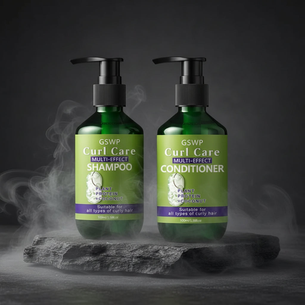 GSWP Curly Hair Set 200ml – Șampon & Balsam pentru Păr Creț | Hidratare Profundă & Definire Bucle | CPNP