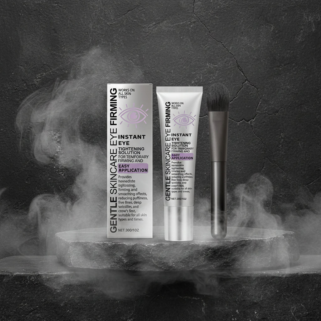 Hoygi Instant Eye Care Cream cu Pensula – Acid Hialuronic, Retinol, Colagen, Vitamina E | Anti-Rid, Puffiness & Cerculețe | Unisex