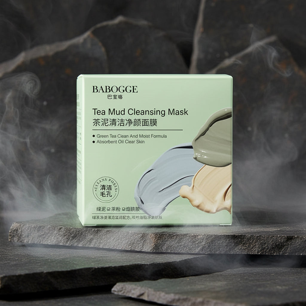BABOG Tea Mud Cleansing Mask 120g – Mască Nămol cu Ceai | Puncte Negre, Pori & Luminozitate | CPNP