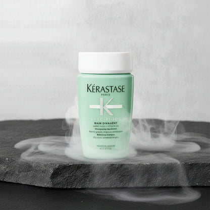 Kérastase Spécifique Bain Divalent Șampon Mini 80ml – Scalp Gras & Lungimi Uscate | Echilibru | Travel Size | Made in France | CPNP
