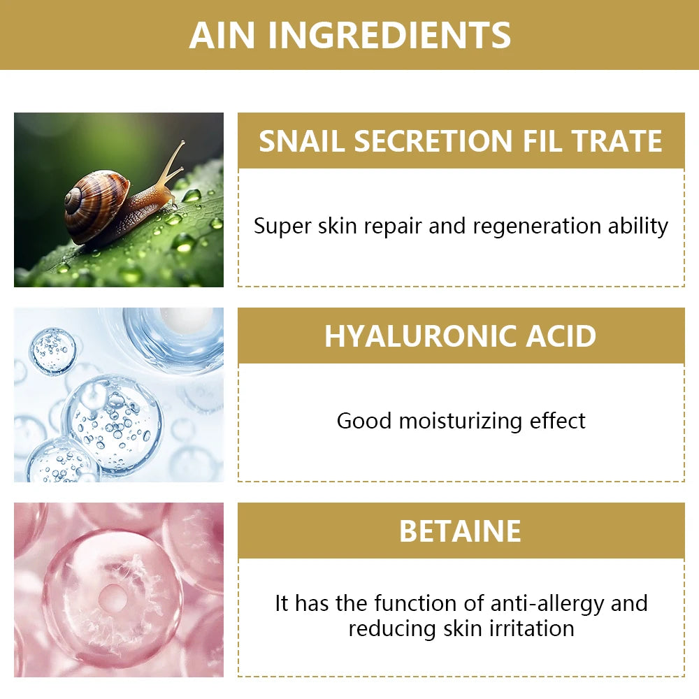 LGRAMER Cremă Facială cu Mucină de Melc & Colagen