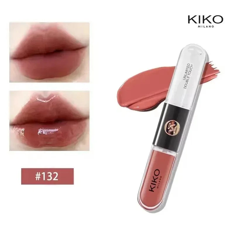 KIKO Ruj Dublu cu Oglindă & Lip Gloss Transparent