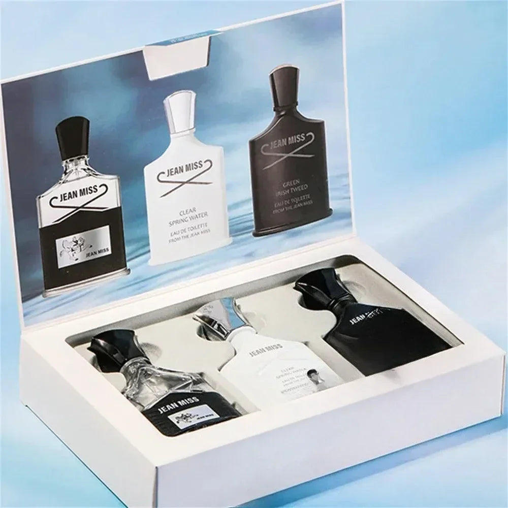Set 3 Parfumuri Bărbați EDT Woody Fresh Aquatic 3x30ml cadou elegant longwear