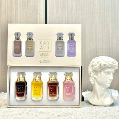 KAYALI Set Cadou 4×10ml – Oudgasm Oud & Vanilla | 2 Seturi de Ales