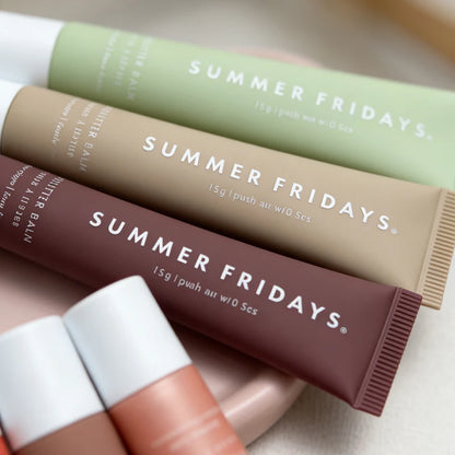 Summer Fridays Lip Butter Balm – Balsam de Buze Hidratant | Vanilla, Birthday Cake, Pink Sugar, Guava & Marshmallow | Lip Gloss Effect