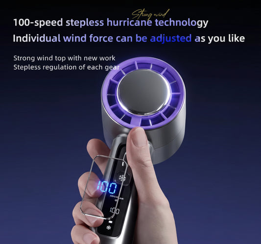 High-Speed Portable Turbo Fan – 100-Level Adjustable Mini Fan