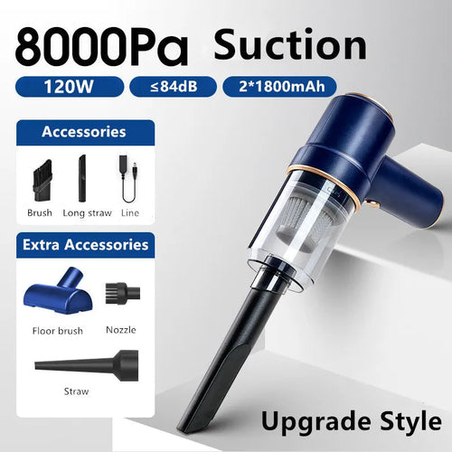 PowerVac™ 120W Wireless Handheld Vacuum – Car & Home Cleaner