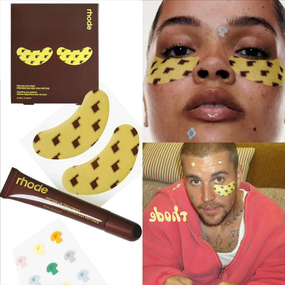 Rhode Skin Peptide Banana Eye Patches – Depuffing & Hidratare Zona Ochilor | + Lip Gloss & Blusher