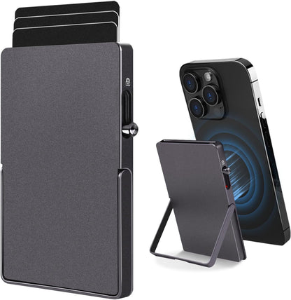 MagSafe RFID Blocking Wallet with Stand – Slim Magnetic Card Holder