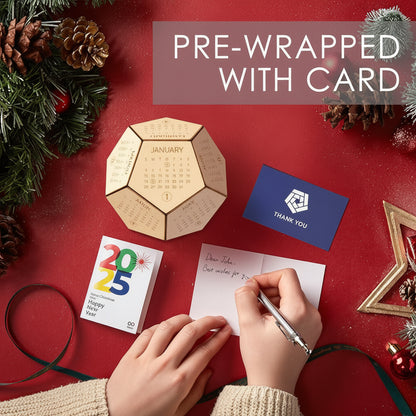 Handmade Wooden Desk Calendar – Sustainable Perpetual Office Decor