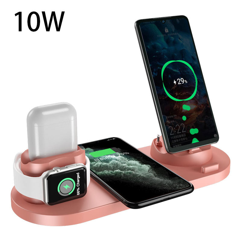 6-in-1 Wireless Charging Dock – Fast Charger for iPhone, Apple Watch & AirPods