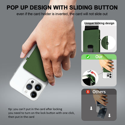 Minimalist Pop-Up Wallet with Money Clip – Aluminum RFID Slim Card Holder