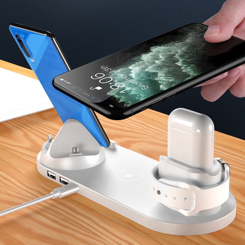 6-in-1 Wireless Charging Dock – Fast Charger for iPhone, Apple Watch & AirPods