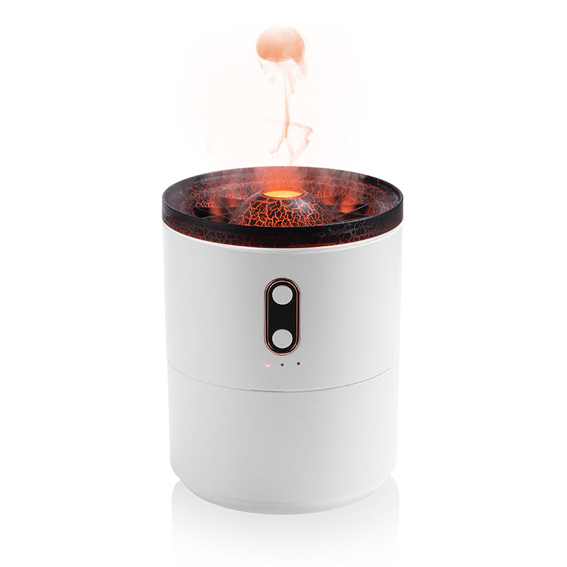 Volcanic Flame Aroma Diffuser – USB Portable Jellyfish Humidifier & Night Light
