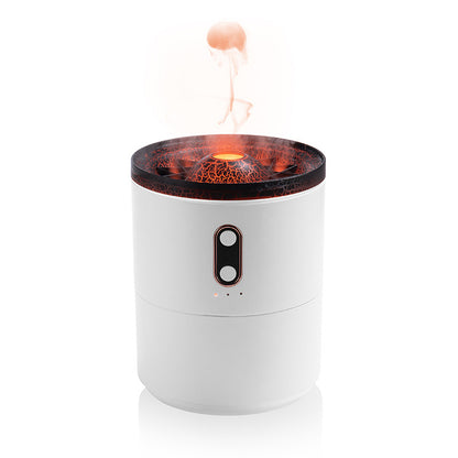 Volcanic Flame Aroma Diffuser – USB Portable Jellyfish Humidifier & Night Light