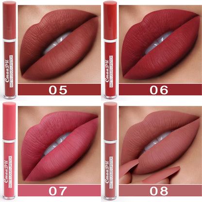 Waterproof Matte Lipstick – Long-Lasting Non-Stick Lip Color for Women