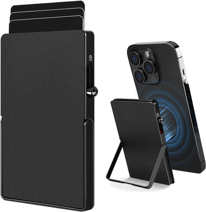 MagSafe RFID Blocking Wallet with Stand – Slim Magnetic Card Holder