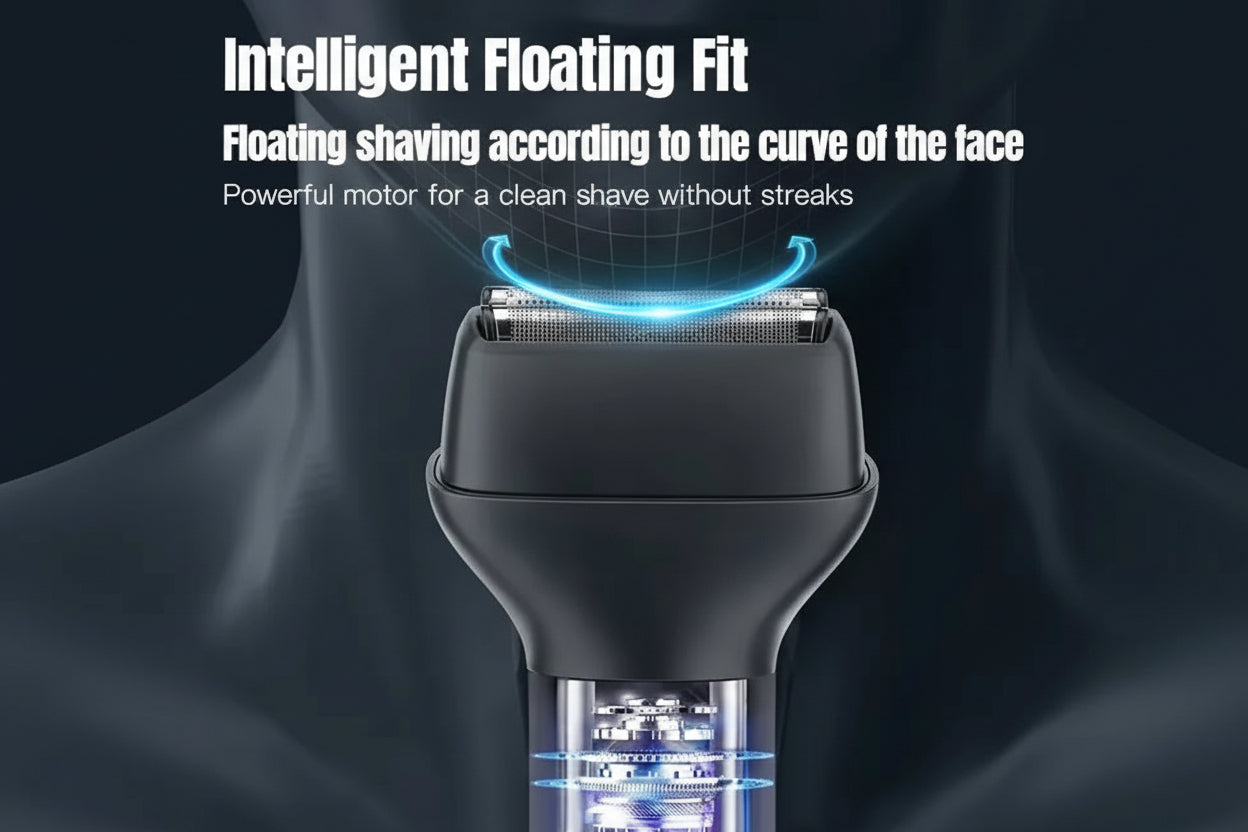 Beard Trimmer for Men Professional Electric Foil Shaver & Hair Clippers, 5-In-1 Mens Grooming Kit Body Shaver Groomer Waterproof