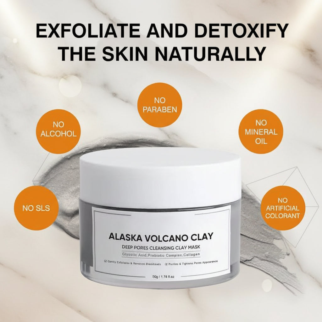 Face Cleansing Mud Mask Deep Cleansing Volcanic Mud Mask for Face Skincare Natural Dead Sea Mud Mask Smearing Volcanic Mud