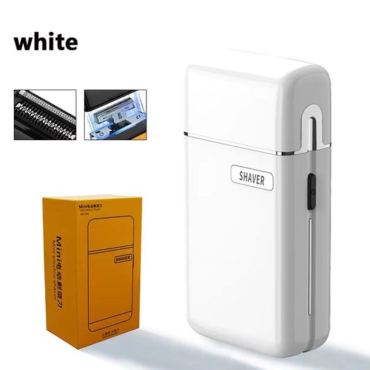 Mini Electric Shaver Reciprocating Two-Blade Type-C Rechargeable Shaver Full Body Washable Portable Shaver