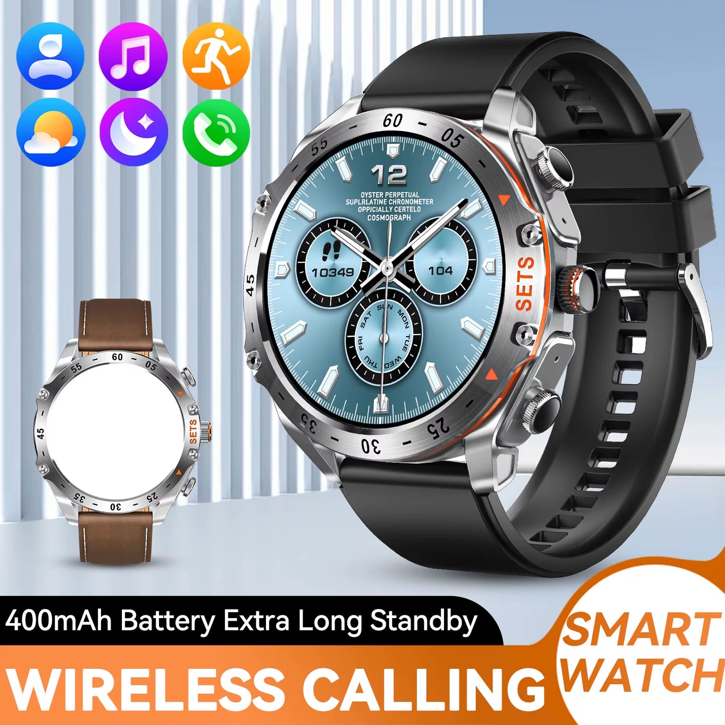 New Smart Watches for Men with Earbuds inside with 100+ Sport Modes and Sport Records Waterproof with Iphone and Android