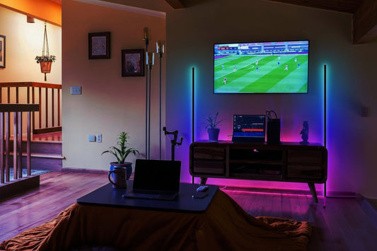 RGB LED Corner Floor Lamp – Modern Ambient Lighting