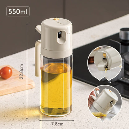 2-in-1 Olive Oil & Vinegar Sprayer – Cooking Oil Dispenser for BBQ & Kitchen