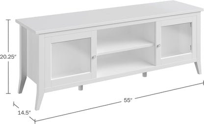 Modern 55" TV Stand Storage Cabinet – 2 Cubbies & 2 Shelves