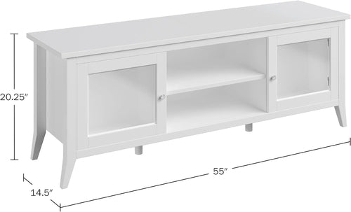 Modern 55" TV Stand Storage Cabinet – 2 Cubbies & 2 Shelves
