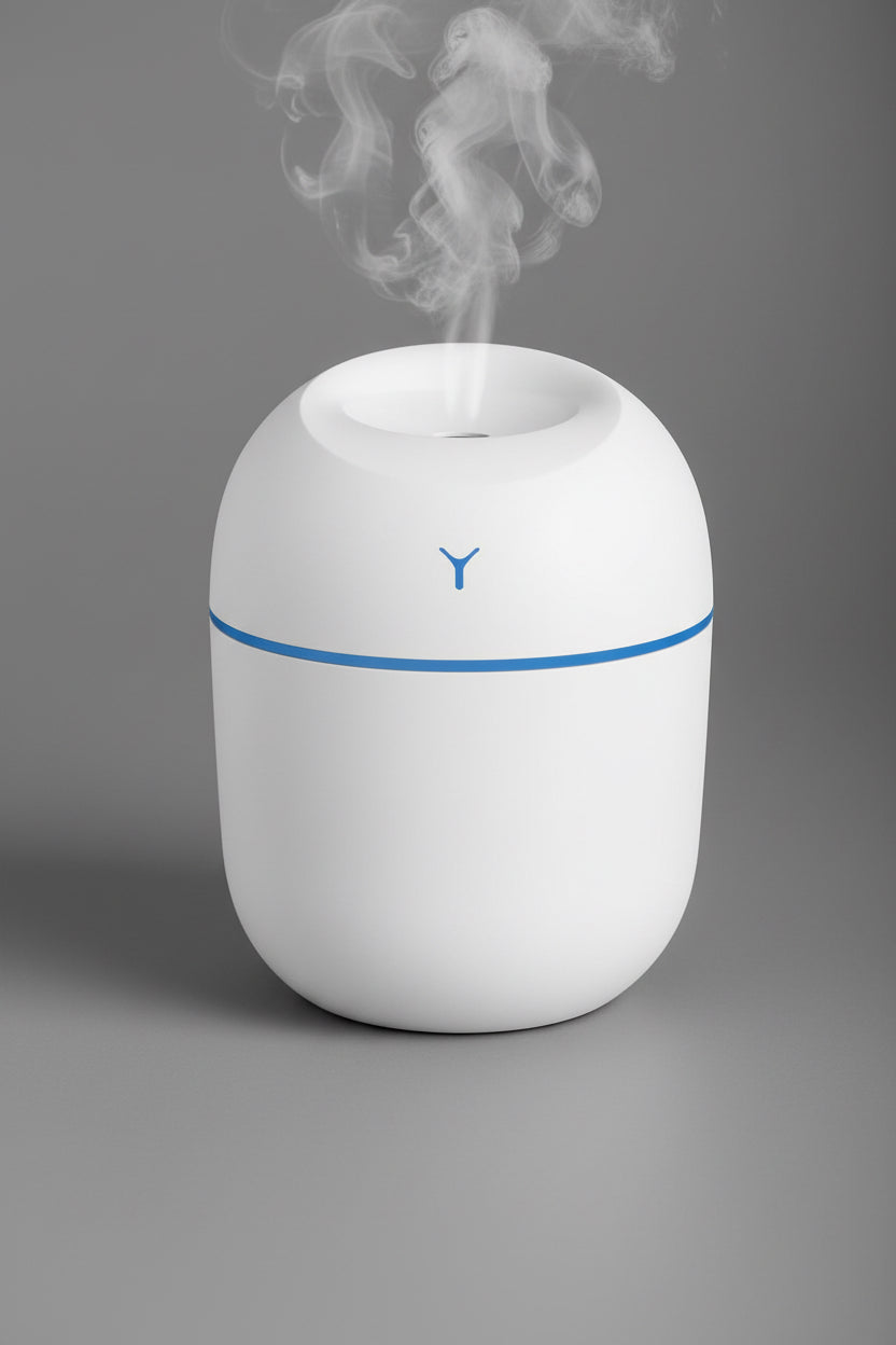 AromaMist™ Portable Ultrasonic Humidifier – USB Essential Oil Diffuser with LED Light