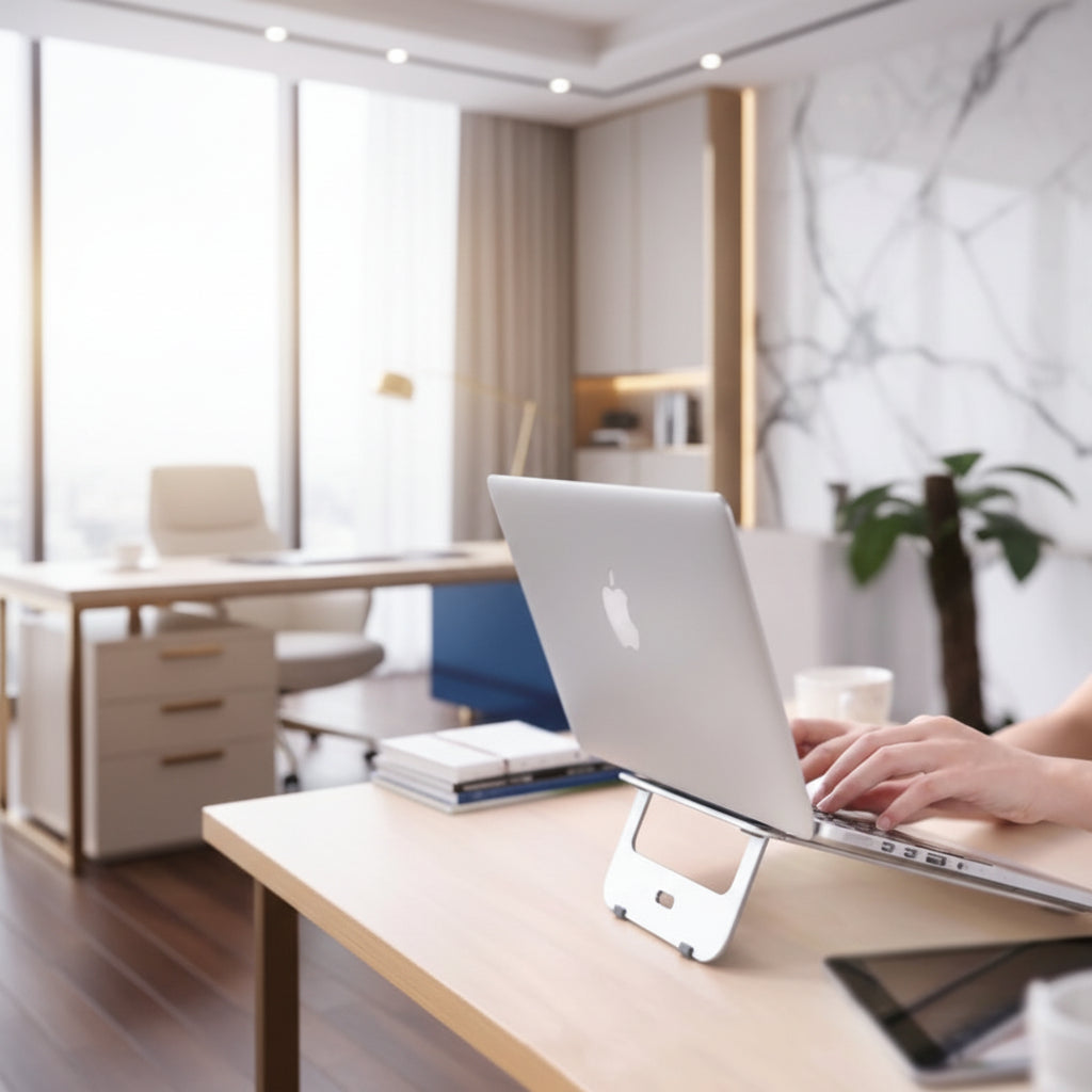 Portable Aluminum Laptop Holder Stand – Foldable Notebook Support