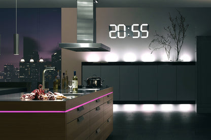 Smart Digital Wall Clock – LED Time & Date Display