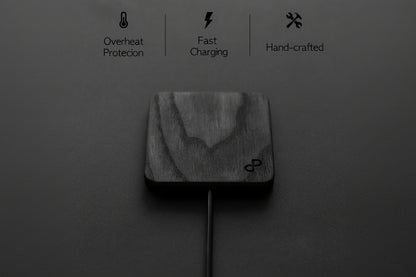 Handcrafted Wooden Wireless Charger – Eco-Friendly Qi Charging Pad