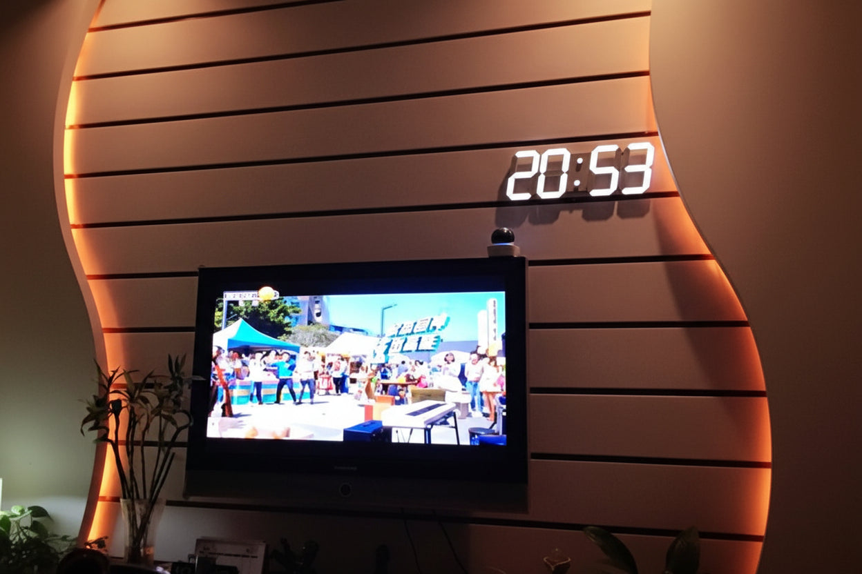 Smart Digital Wall Clock – LED Time & Date Display