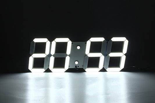 Smart Digital Wall Clock – LED Time & Date Display