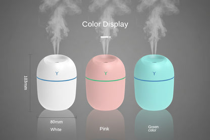 AromaMist™ Portable Ultrasonic Humidifier – USB Essential Oil Diffuser with LED Light