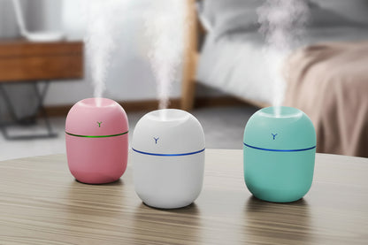 AromaMist™ Portable Ultrasonic Humidifier – USB Essential Oil Diffuser with LED Light