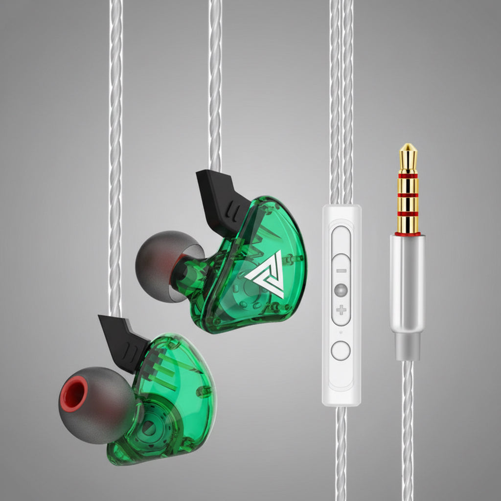 Original QKZ AK6 Copper Driver Hifi Wired Earphone Race Sport Headphone Bass Stereo Headset Music Earbuds 3.5MM in Ear with Mic