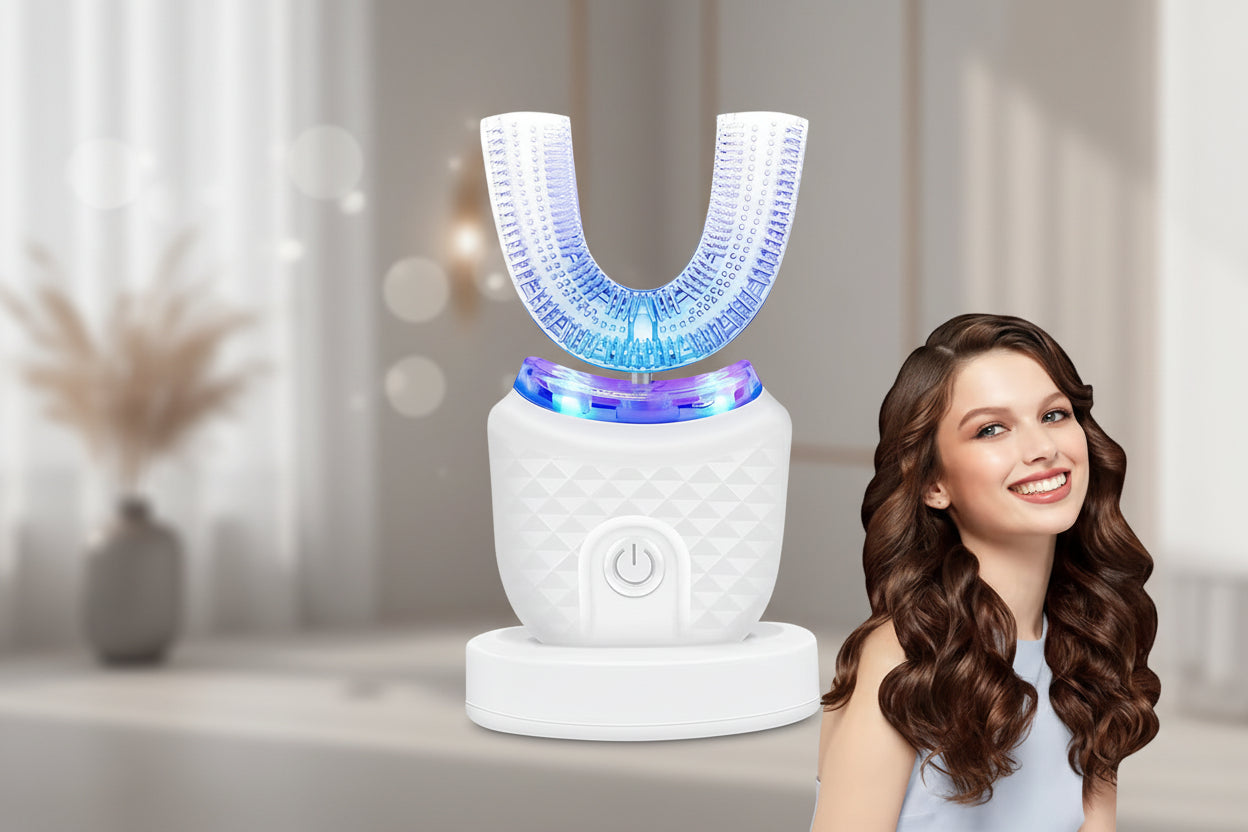 Wireless Silicone Electric Toothbrush 360 Degrees Automatic Ultrasonic U Shaped Travel Home Use Teeth Brush