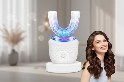Wireless Silicone Electric Toothbrush 360 Degrees Automatic Ultrasonic U Shaped Travel Home Use Teeth Brush