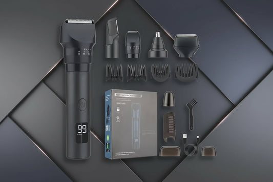 Beard Trimmer for Men Professional Electric Foil Shaver & Hair Clippers, 5-In-1 Mens Grooming Kit Body Shaver Groomer Waterproof