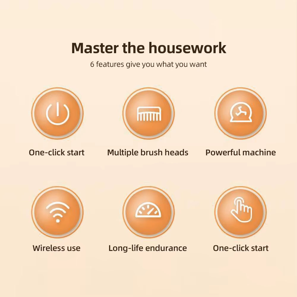 Electric Cleaning Brush Set Portable Cordless Electric Spin Scrubber Waterproof Digital Display Handheld Scrubber for Kitchen