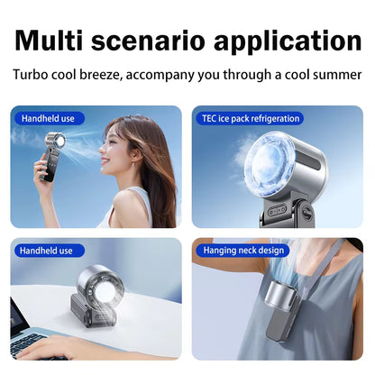 Portable Fans 29,000 RPM Collapsible Foldable TEC Superconducting Cooling Mini Portable Fan Air Cooler Minifan