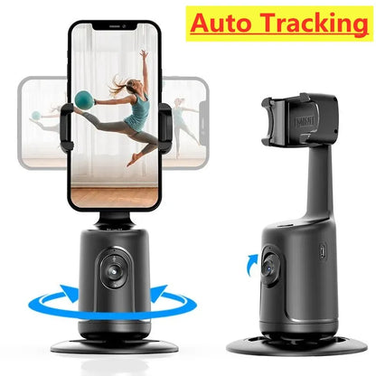 Smart 360° Auto Face Tracking Gimbal – Video Stabilizer & Phone Holder for Vlog & Live