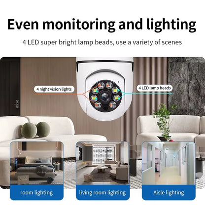 2.4G E27 Light Bulb Wifi Camera Night Version Security Protection 360° IP Camara Vigilancia IR Smart Home CCTV Bubble Camera