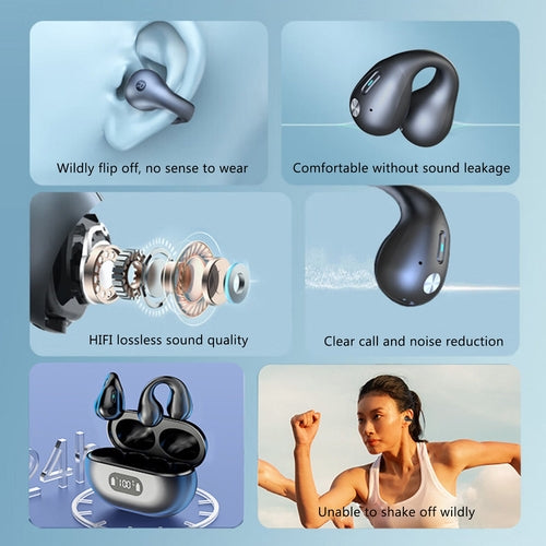 AirFit™ 5.3 Bluetooth Open-Ear Clip Earbuds with Earhooks